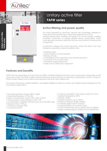 Datasheet Aunilec unitary active filter EN