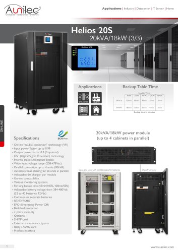 Datasheet Helios 20S