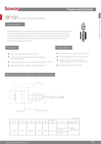 SOWAY Magnetic float switch SF131