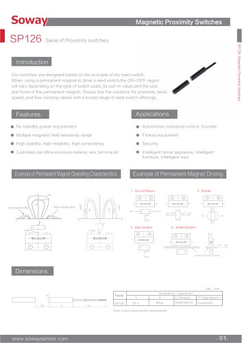 SOWAY Magnetic proximity switch SP126