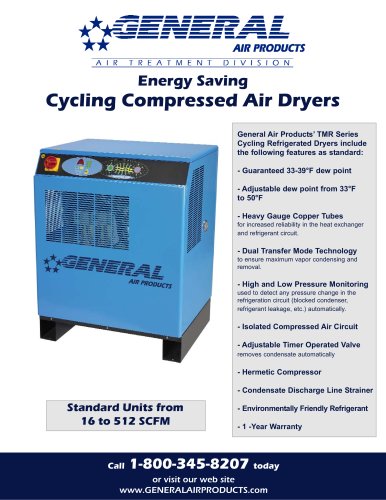 Energy Saving Cycling Compressed Air Dryers