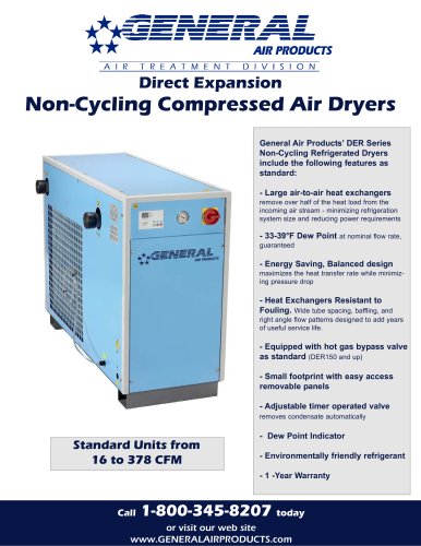 Non-Cycling Compressed Air Dryers