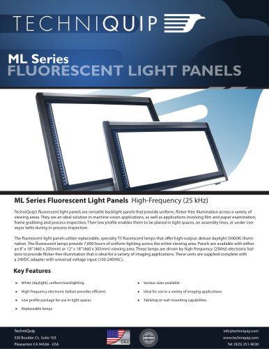 ML Series Fluorescent Light Panels