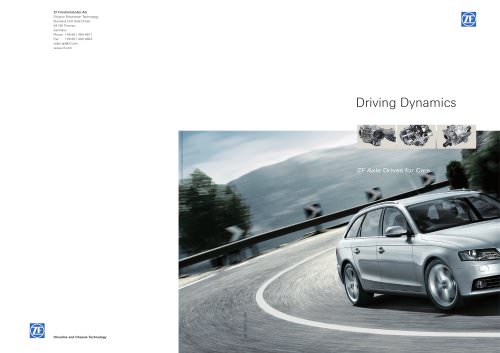 Driving Dynamics - ZF Axle Drives for Cars