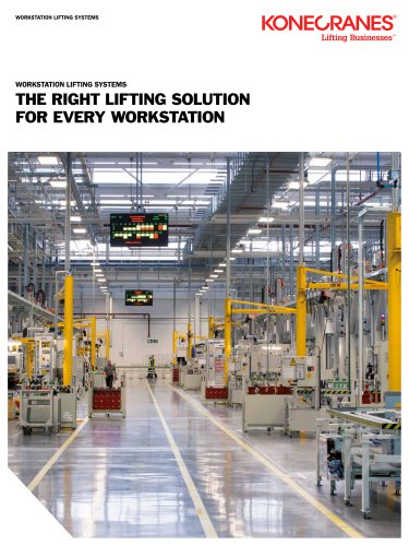 THE RIGHT LIFTING SOLUTION FOR EVERY WORKSTATION