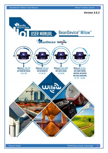 BeanDevice&reg; Wilow&reg; - Wifi Sensors for Industrial Internet of Thing - User guide
