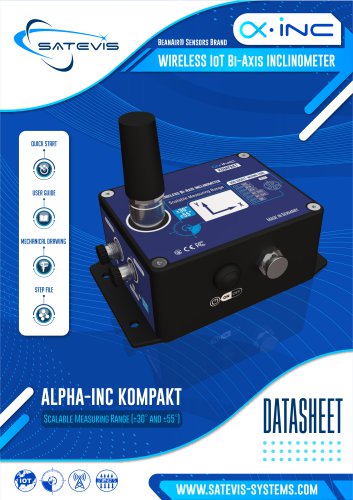 Datasheet Satevis Alpha-Inc Kompakt 30B - Lorawan Bi-axis Inclinometer