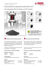 Air Pinch Valve, pneumatically operated, with flange connection