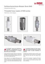 Threaded hose nozzles, stainless steel design