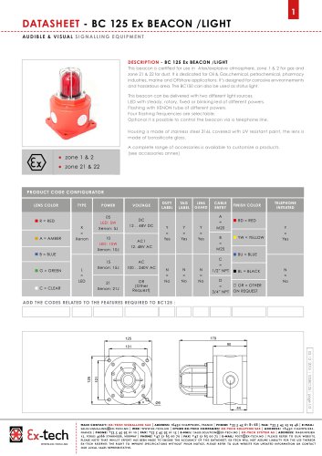 BC 125 Ex BEACON /LIGHT