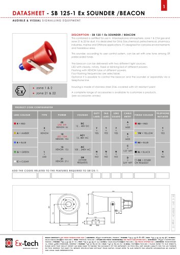 SB 125-1 Ex SOUNDER /BEACON