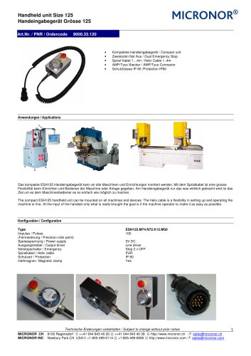 ESH125 Compact and manageable programming unit