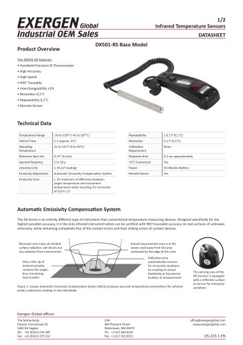 DX501-RS - Handheld Precision IR Thermometer