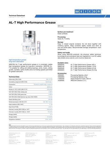 AL-T High Performance Grease TDS