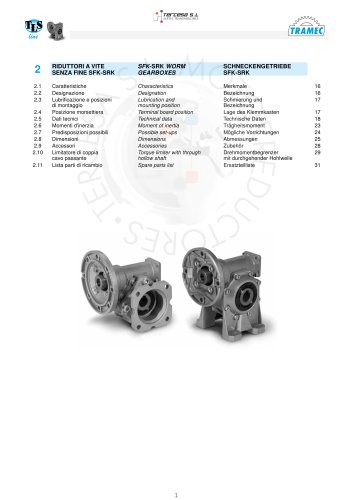 SFK-SRK WORM GEARBOXES