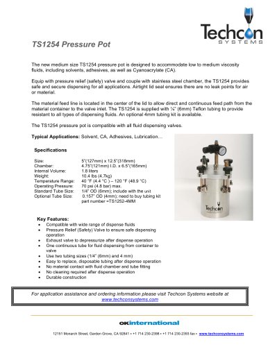 TS1254 Pressure Pot