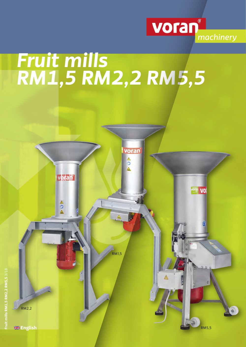 Fruit mills RM 1,5 RM 2,2 RM 5,5 - Voran