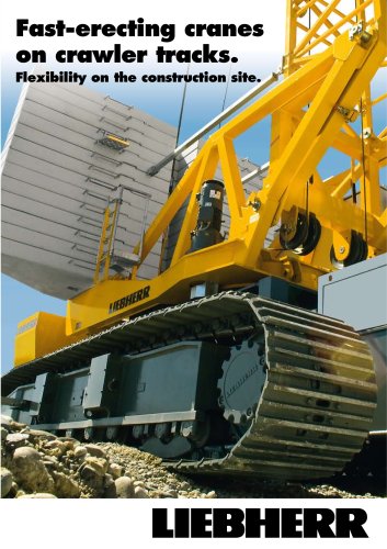 Fast-erecting cranes on crawler tracks.