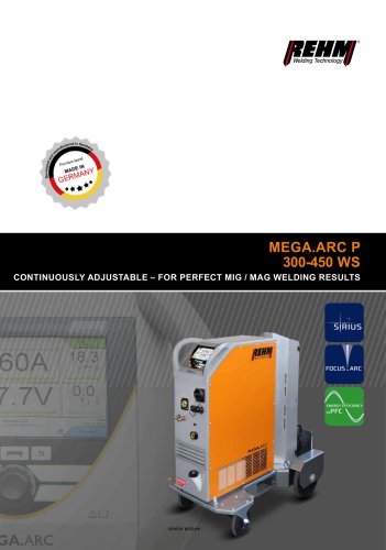 MEGA.ARC P - CONTINUOUSLY ADJUSTABLE – FOR PERFECT MIG / MAG WELDING RESULTS