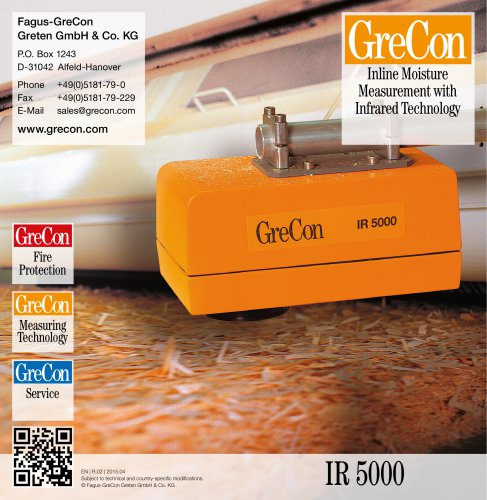 IR 5000 - Inline Moisture Measurement with Infrared Technology