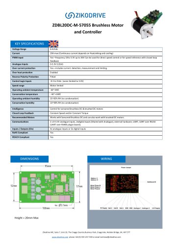 ZDBL20DC-M-57055 Brushless Motor and Controller