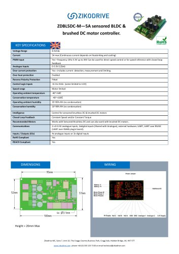 ZDBL5DC-M—5A sensored BLDC & brushed DC motor controller