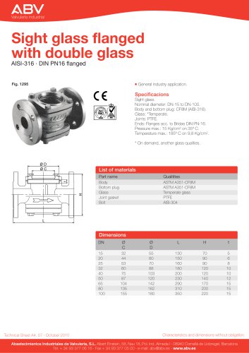 AISI-316 DIN PN16 flanged