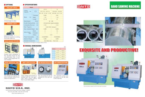 Band sawing machine for solid/pipe material - UGA260 