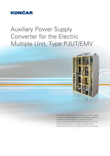 KONCAR-Auxiliary Power Supply Converter for the Electric Multiple Unit, Type PJUT_EMV