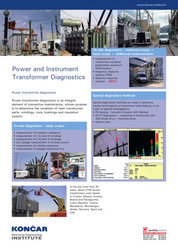 KONCAR-Institute-Power and Instrument Transformer Diagnostics