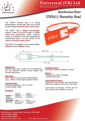 UNI411 Security Seal