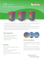 Shoto High-temperature battery HTB series for Renewable energy site & telecom