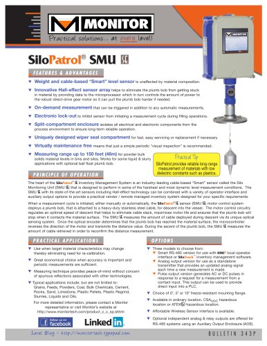 SiloPatrol SMU Cable Based Sensor Product Sheet