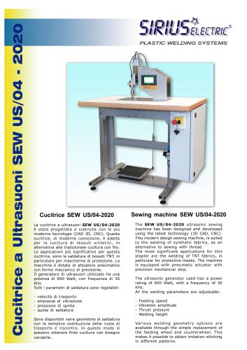 ULTRASONIC SEWING MACHINE SEW US/04