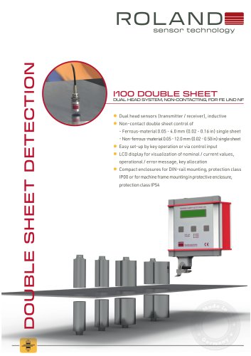 I100 Double Sheet Detection in Sheet Metal Processing