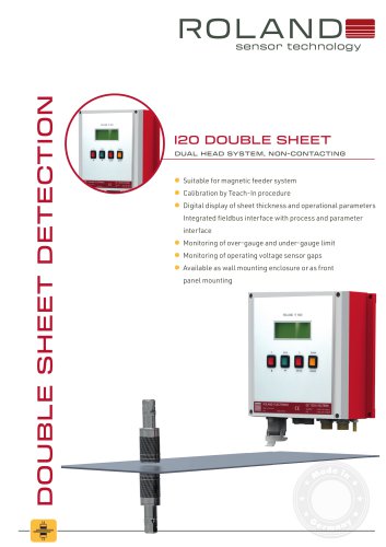 I20 Double Sheet Detector for all metals with non-contacting sensors