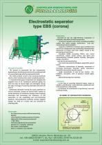 Electrostatic separators type EBS (corona)