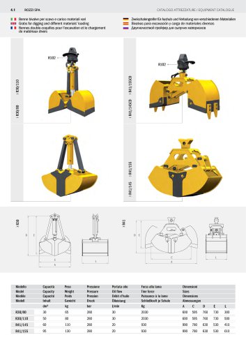 Grabs for digging and different materials’ loading Datasheet