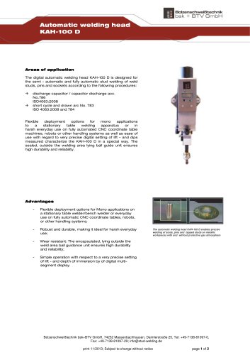 Automatic welding head KAH-100 D