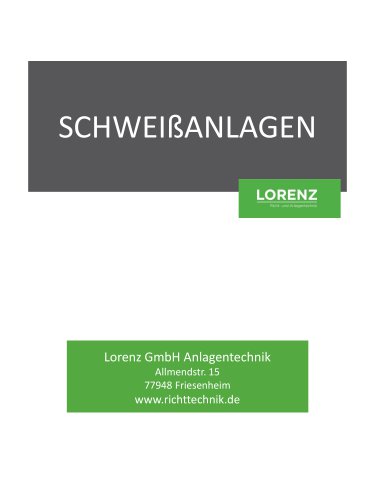 SCHWEIßANLAGEN