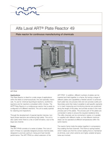 Alfa Laval ART® Plate Reactor 49