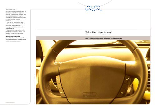 Alfa Laval deodorization solutions for fats and oils