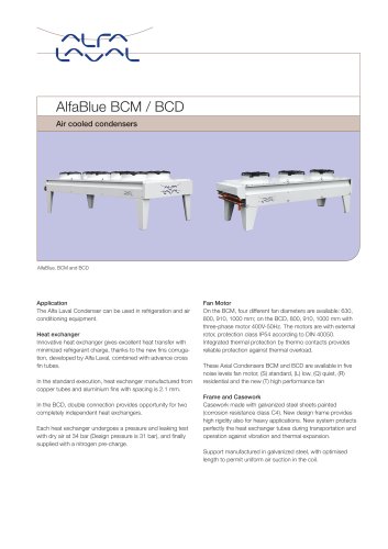 AlfaBlue - BCM BCD - Air cooled condensers