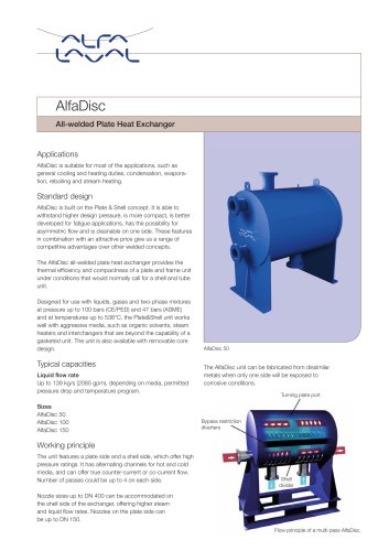 AlfaDisc - All-welded Plate Heat Exchanger