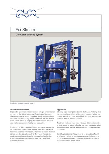 EcoStream - Oily water cleaning system