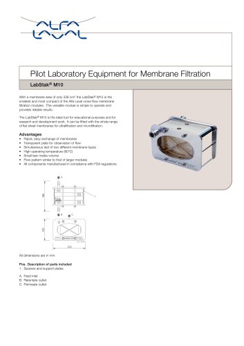 LabStak® for membrane filtration M10 