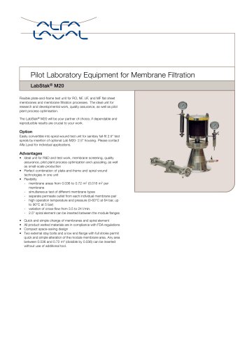  LabStak® for membrane filtration M20 