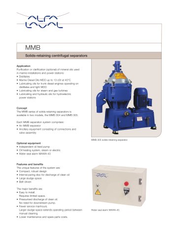 MMB - Solids-retaining centrifugal separators 