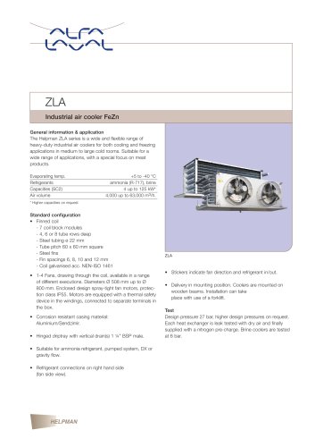 ZLA - Industrial air cooler FeZn