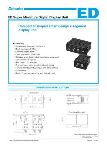 ED Super Miniature Digital Display Unit